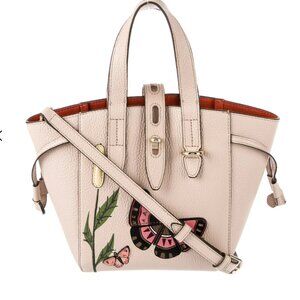 Furla leather top handle bag w/crossbody strap